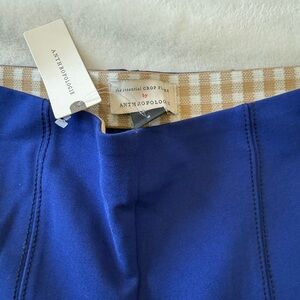 Anthropologie Cobalt Blue Seamed Crop Flare pants. Brand new with tags.